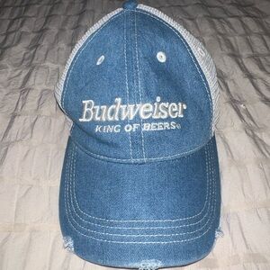 Budweiser Denim Hat Baseball Cap From American Eagle One Size Great Condition